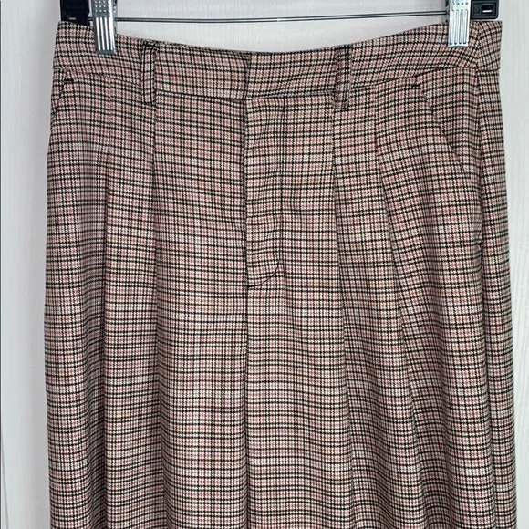 Maeve By Anthropologie The Avery Pleated Wide-Leg Trousers Plaid Edition - Picture 11 of 16